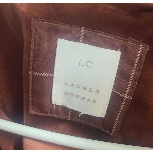 Lauren Conrad Chic Burghandy Faux Suede Moto Jacket large - Picture 9 of 10